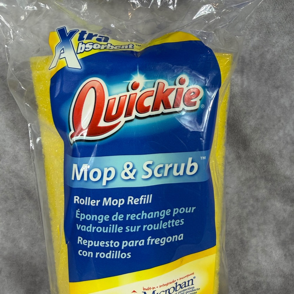 Quickie Mop & Scrub Roller Mop Refill w Microban Type M For 058MB & 058BMB‎ NEW - Picture 5 of 5